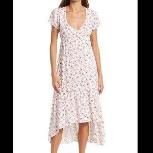 Velvet Torch Nordstrom Hi Low Floral Dress Elastic
Waist Dress Size L NWT